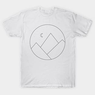 Starry mountain range (black) T-Shirt